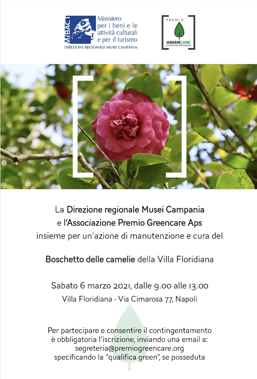 Locandina boschetto camelie, Villa Floridiana